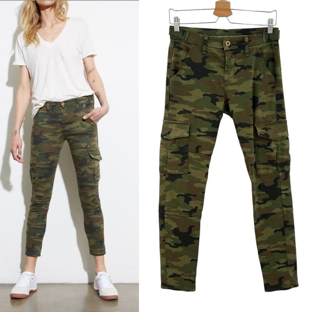 NSF Vincent Camoβ Skinny Leg Cargo Pant Deep Olive Camo Print Green Size 26